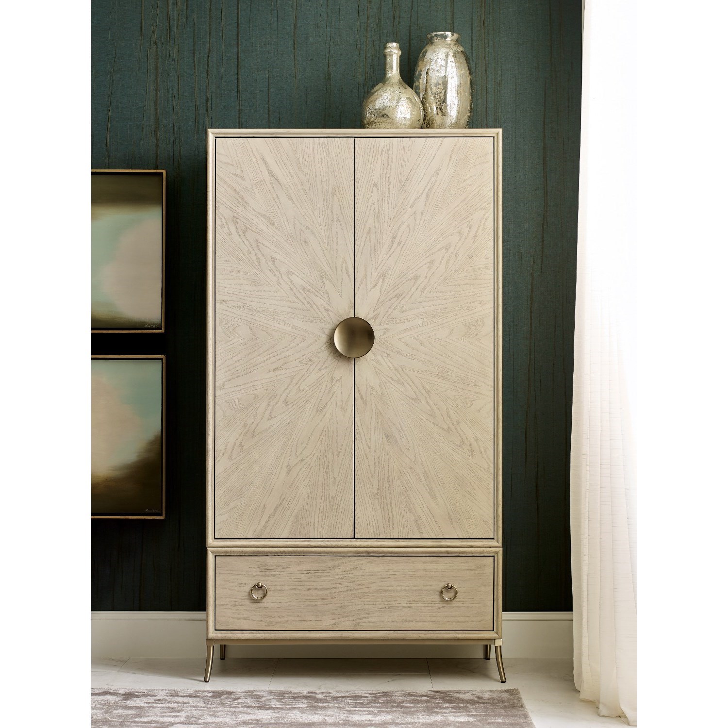 American Drew Lenox Astral Armoire with Adjustable Shelves and Cord